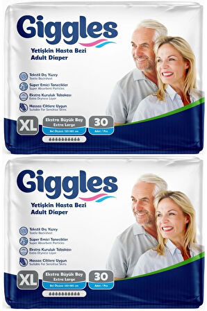 Hasta Bezi Yetişkin Bel Bantlı Tekstil Yüzey Ekstra Büyük (XL) 60 Adet (2PK*30)