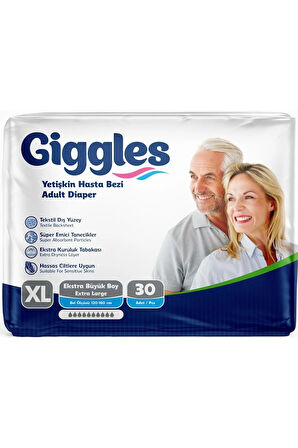 Hasta Bezi Yetişkin Bel Bantlı Tekstil Yüzey Ekstra Büyük (XL) 60 Adet (2PK*30)