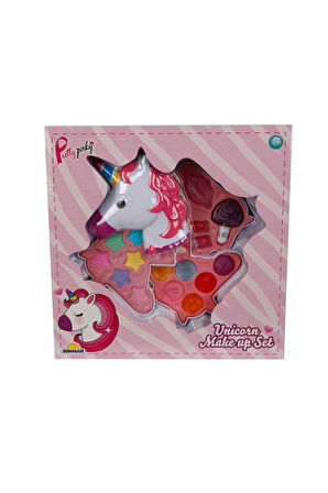 Unicorn Şekilli 3 Katlı Makyaj Güzellik Seti