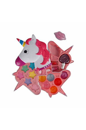 Unicorn Şekilli 3 Katlı Makyaj Güzellik Seti