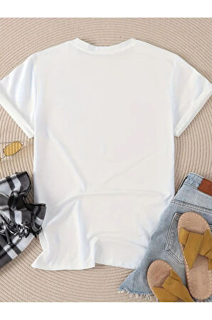 Unisex Venice Baskılı Oversize T-shirt