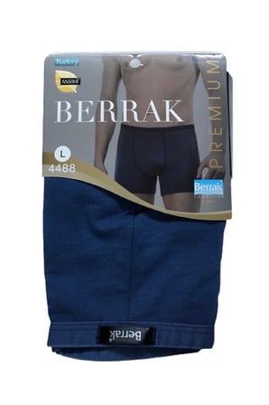 3'lü Paket 4488 Ince Lastikli Modal Erkek Siyah Boxer Short