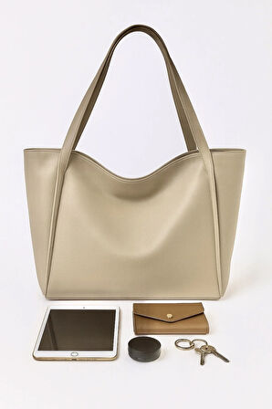 Büyük Kapasiteli Kadın omuz çantası yumuşak deri salaş çanta