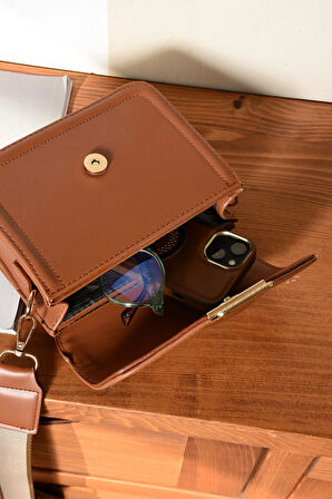 Kadın Mini City Omuz Çantası Kilit Detaylı Çanta