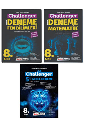 Kafadengi Yayınları 8. Sınıf Challenger 5 Li Genel Deneme + Matematik + Fen Bilimleri Deneme