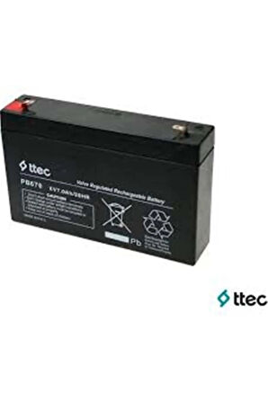Ttec 6v 7ah Bakımsız Kuru Akü
