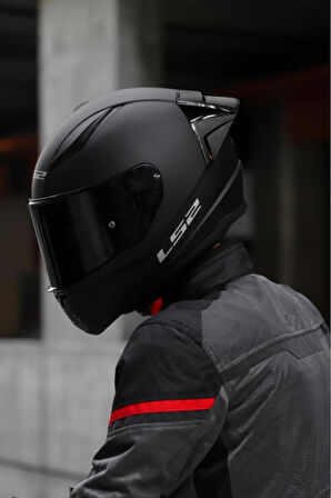 Rapid 2 Race Mat Siyah Kask Siyah Vizör+Spoiler XL