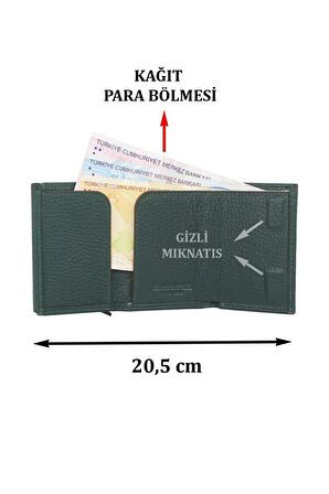  Taba Mekanizmalı Kartlık Unisex Mıknatıslı Kağıt Para Bölmeli