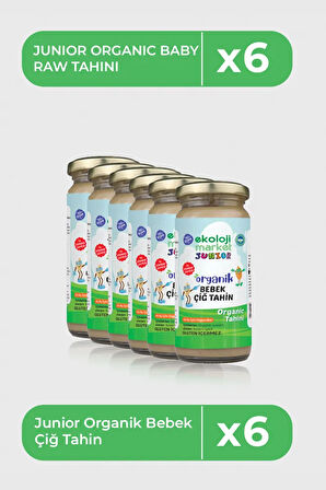 Organik Bebek Çiğ Tahin 230 gr 6 lı Paket Organic Baby Raw Tahini 230 gr 6 Pack