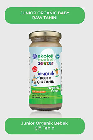 Organik Bebek Çiğ Tahin 230 gr 6 lı Paket Organic Baby Raw Tahini 230 gr 6 Pack