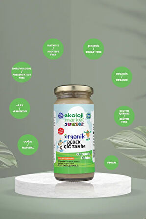 Organik Bebek Çiğ Tahin 230 gr 6 lı Paket Organic Baby Raw Tahini 230 gr 6 Pack