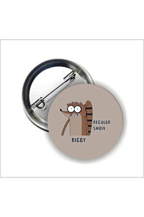 Regular Show Rigby Buton Rozet