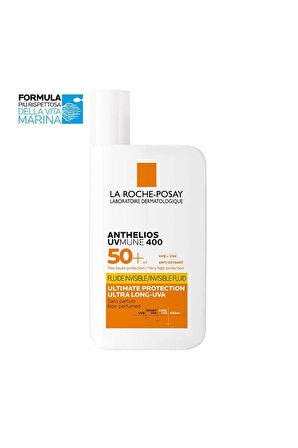 La Roche Posay Anthelios Uvmune Fluid SPF+50 Tüm Ciltler İçin Yüksek Korumalı Yüz Güneş Kremi