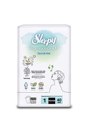 Sleepy Bio Natural Premium Plus Günlük Ped Normal 6X40=240 Adet Ped