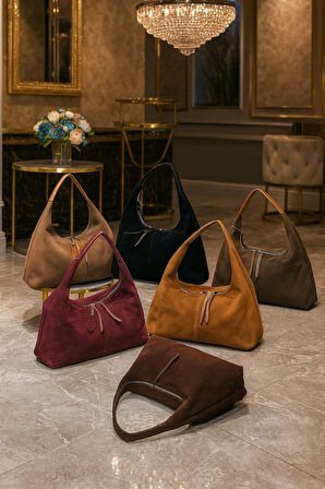 Luxe Suede Hobo Omuz Çantası