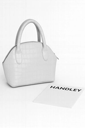 Kadın Parlak Mini Kroko Desen Çapraz Askılı El Ve Omuz Çantası