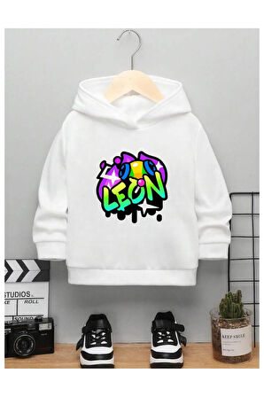 Çocuk Tasarım Brawl Stars Oyun Leon Baskılı Sweatshirt Pamuklu