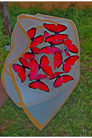 Led Işıklı Kırmızı Kelebek Çiçek Buketi