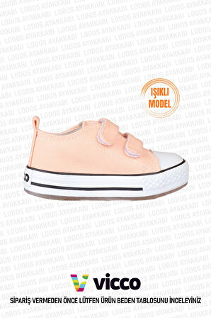 Pino Model Işıklı Kız Bebek ve Çocuk Pudra Spor Ayakkabı