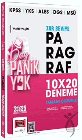 2025 KPSS YKS ALES DGS MSÜ Tamamı Çözümlü Panik Yok Zor Seviye Paragraf 10x20 Deneme