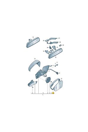 Vw Polo Sağ Ayna Çerçevesi 2010-2016 6r0857602b