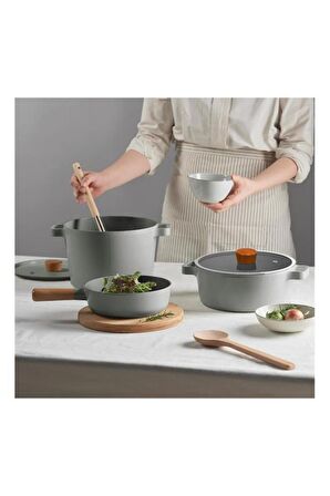 Fika Gri 26 Cm Döküm Wok Tava