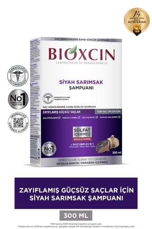 Siyah Sarımsaklı Şampuan 300 Ml -  Yıpranmış Ve Hassas Saçlar
