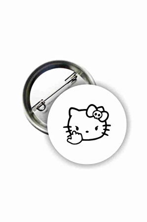 Hello Kitty Y2K Grunge Style Buton Rozet