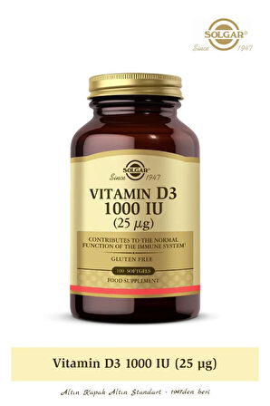 Solgar Vitamin D3 1000ıu 100 Kapsül