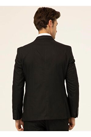 Süvari Normal Bel Slim Fit Siyah Erkek Takım Elbise Tk1020000242