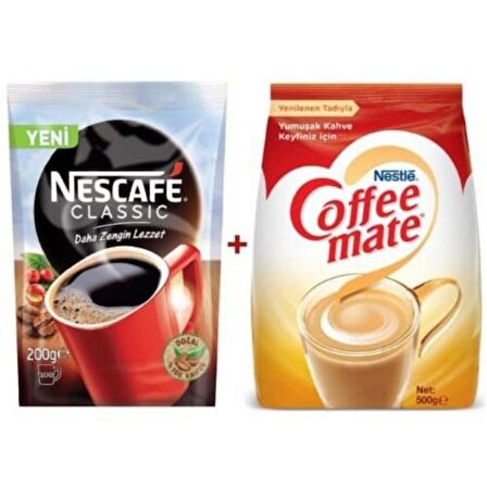 Nescafe Classic 200 gr + Nestle Coffe Mate 500 gr Fırsat Paketi