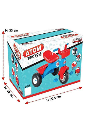 Atom 3 Tekerlekli Bisiklet - Kırmızı / Mavi