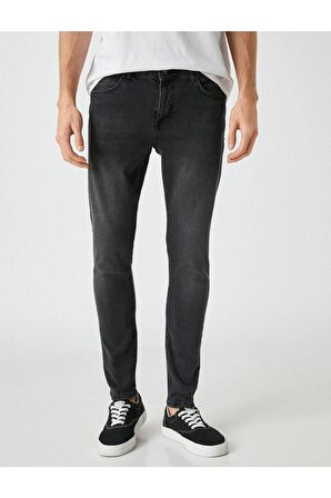 3sam40001nd Skınny Erkek Jean Pantolon Siyah