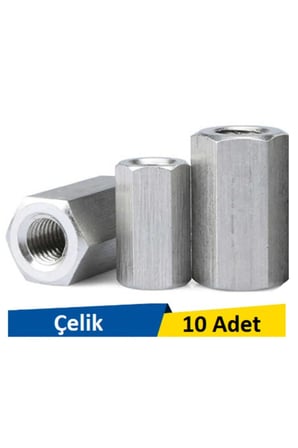 M10x40 Metrik Uzatma Somun Paket 10 Adet
