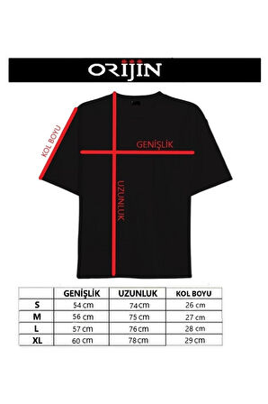 One Piece Luffy Anime Ön Arka Baskılı Unisex Oversize Siyah Tshirt