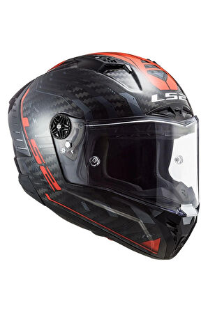 Thunder Karbon Sputnık Metal Kırmızı Kask