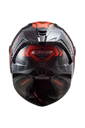 Thunder Karbon Sputnık Metal Kırmızı Kask