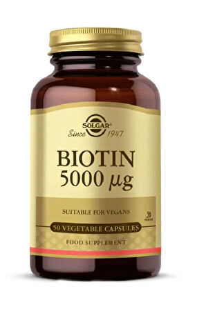 Biotin 5000 mg - 50 Bitkisel Kapsül