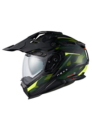 X.wed 3 Traılmanıa Mat Yeşil-neon Sarı Kask