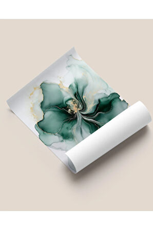 Çerçevesiz Poster Dijital Baskı Zümrüt Çiçeği- 50x70