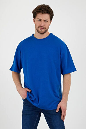 Azurco Oversize Düz Siyah Tshirt