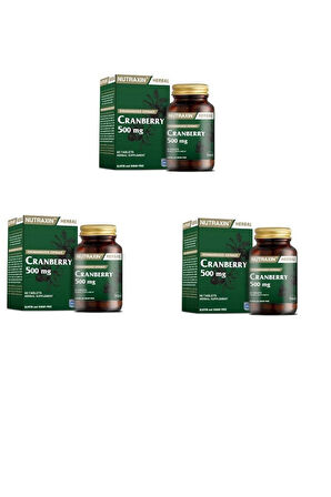 Nutraxin Cranberry 500 Mg 60 Tablet 3 Adet