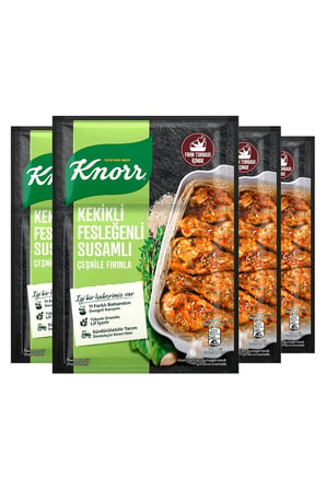 Knorr Kekikli & Fesleğenli & Susamlı Tavuk Çeşnisi 29 gr X 4 Adet