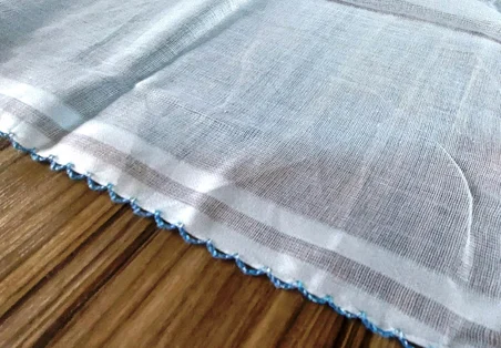 Iç Başörtüsü %100 Pamuklu 5 Li Paket Tülbent Kenarları Oyalı Beyaz Bez 80x80cm
