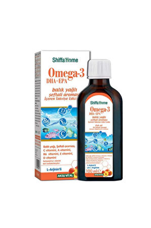 Çocuklar İçin Omega 3 Dha Epa Balık Yağlı Şeftali Aromalı Şurup 100 ml