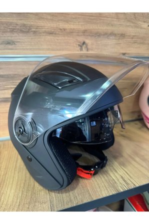 Mat Siyah Açık Kask