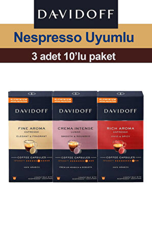 Nespresso Uyumlu Kapsül Kahve Seti | Fine - Rich - Intense