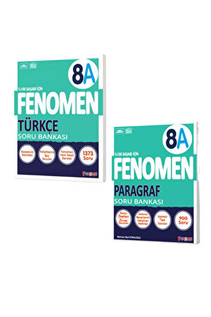 Fenomen 8.Sınıf Türkçe A ve Paragraf A Soru Bankası 2 Kitap