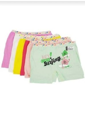 0181 Kız Çocuk Desenli Boxer 12li