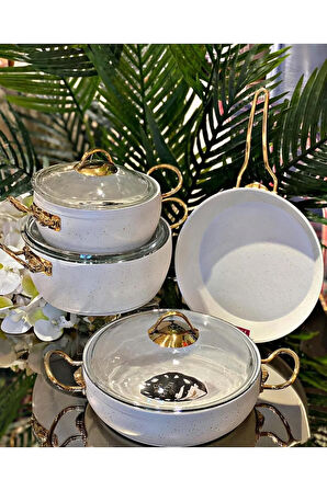 GÜMÜŞER 7 PARÇA GRANİT TENCERE SETİ